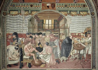 Soins aux malades, 1440-41 - Domenico di Bartolo